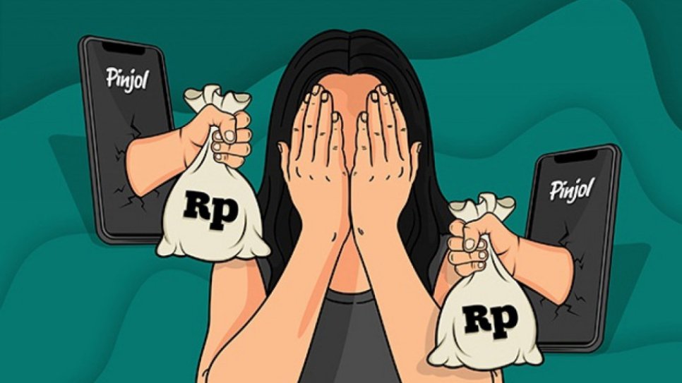 Ilustrasi godaan mudahnya pencairan pinjaman online (pinjol).