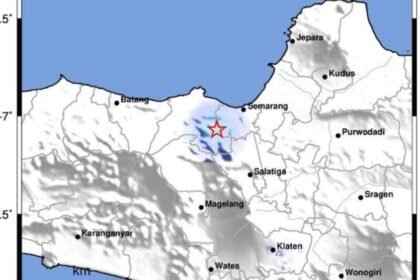 Foto titik gempa bumi yang terjadi pada Senin (27/4/2026).