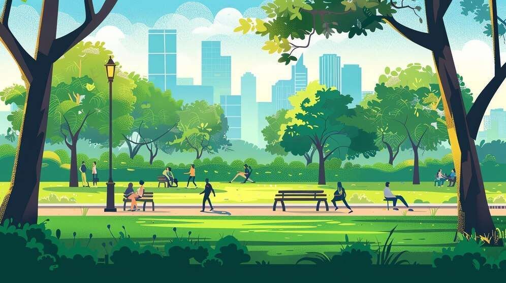 Ilustrasi Ruang Terbuka Hijau (RTH).