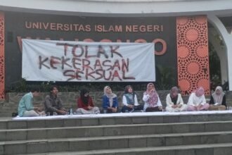 DIALOG PUBLIK - Civitas akademika UIN Walisongo Semarang menggelar dialog publik terkait maraknya aksi kekerasan seksual di lingkungan kampus setempat, Senin (11/5/2026). (dul)