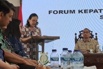 RAPAT BERSAMA--Wali Kota Semarang, Agustina Wilujeng paparan dalam rapat bersama organisasi perangkat daerah. (bae)