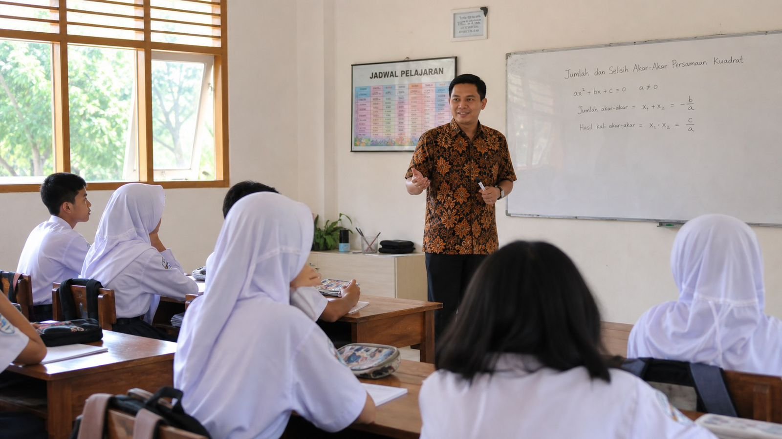 MENCERDASKAN ANAK BANGSA - Ilustrasi guru honorer sedang mengajar siswa. Meski mereka berjuang sekuat tenaga mencerdaskan anak bangsa, nasib mereka acap kali terbaikan oleh kebijakan.