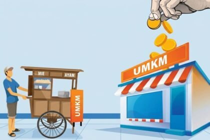 UMKM - Ilustrasi pelaku usaha mikro kecil dan menengah (UMKM).