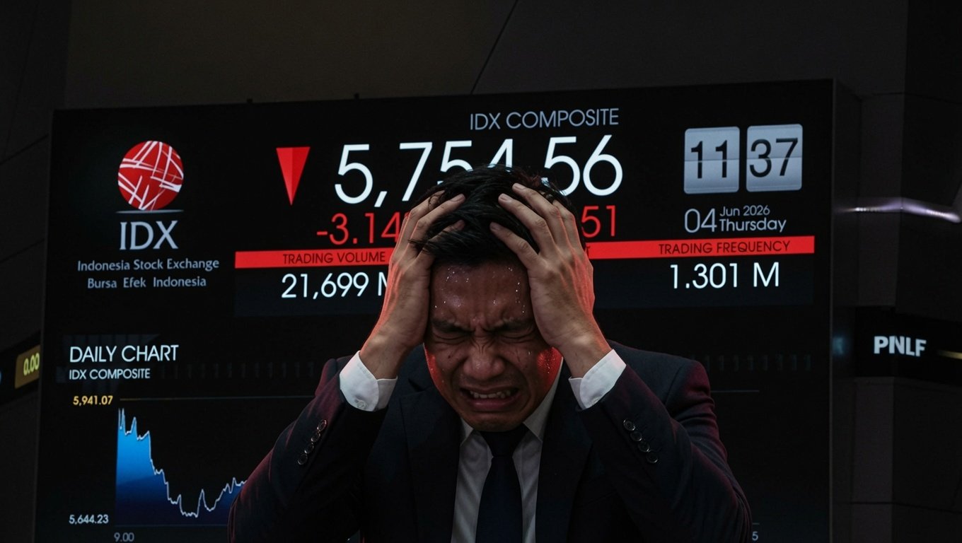 IHSG AMBLES - Indeks Harga Saham Gabungan (IHSG) menjadi salah satu bursa saham dengan performa terjelek di dunia pada awal tahun 2026 ini. Banyak investor asing mulai kehilangan kepercayaan terhadap perekonomian Indonesia. (ist/ai)