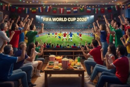 NOBAR - Ilustrasi nonton bareng pertandingan Piala Dunia 2026. (ai)