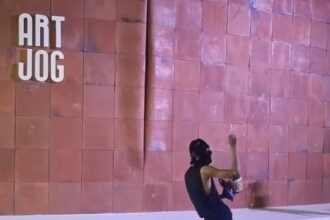 ARTJOG TANGKAP SENIMAN - Seniman ARTJOKES ditangkap oleh pihak keamanan ARTJOG 2026 saat melakukan performing art sebagai bentuk protes atas keterlibatan putra Presiden Prabowo, Didit, dalam penyelenggaraan ARTJOG 2026. (ist)