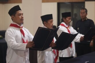 IKRAR SETIA--Tiga napi kasus terorisme di Lapas Semarang ikrar setia kepada NKRI. (ist)