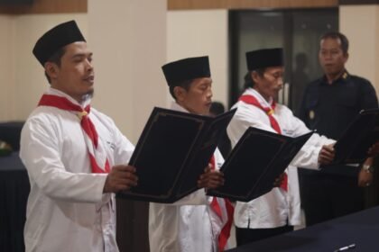 IKRAR SETIA--Tiga napi kasus terorisme di Lapas Semarang ikrar setia kepada NKRI. (ist)