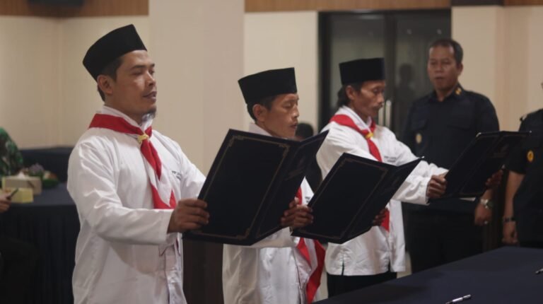 IKRAR SETIA--Tiga napi kasus terorisme di Lapas Semarang ikrar setia kepada NKRI. (ist)