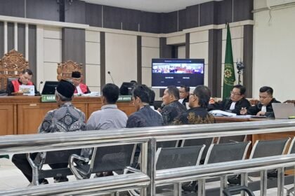 SIDANG KORUPSI--Enam kades dari Pati jadi saksi sidang terdakwa Sudewo, di Pengadilan Tipikor Semarang, Rabu (22/7/2026). (bae)