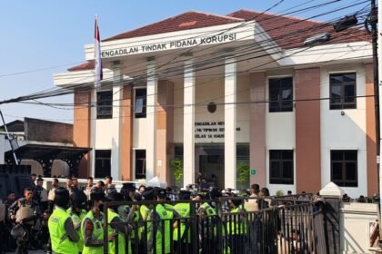 Gedung Pengadilan Tindak Pidana Korupsi (Tipikor) pada Pengadilan Negeri Semarang berdiri megah di Jalan Suratmo Semarang. (bae)