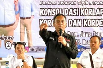 FOKUS KAWAL PROGRAM - Barisan Relawan Gigih Berani (Bala Gibran) menyatakan saat ini fokus mengawal program Prabowo-Gibran, belum membahas kontesasi Pilpres 2029.
