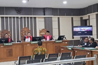 SIDANG KORUPSI--Bupati Pati nonaktif, Sudewo, menjalani sidang kasus korupsi di Pengadilan Tipikor Semarang, Senin (27/7/2026). (bae)