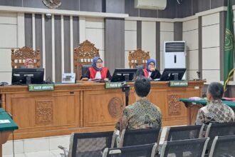 SIDANG KORUPSI--Bupati Cilacap nonaktif, Syamsul Auliya Rachman dan mantan Sekda Sadmoko Danardono jalani sidang dakwaan di Pengadilan Tipikor Semarang, Jumat (31/7/2026). (bae)