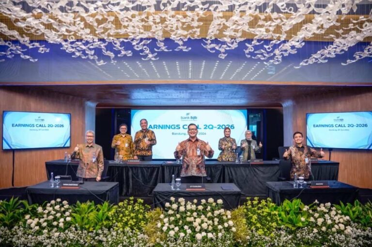 Earnings Call Triwulan II Tahun Buku 2026 yang dihadiri investor dan analis pasar modal di Menara bank bjb, Bandung, Rabu (29/7). Foto: Dok. bjb