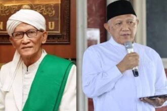 NAHKODA NU - Kolase foto Rais Aam PBNU KH Miftachul Akhyar (kiri) dan Ketua Umum PBNU KH Abdul Hakim Mahfudz (Gus Kikin).