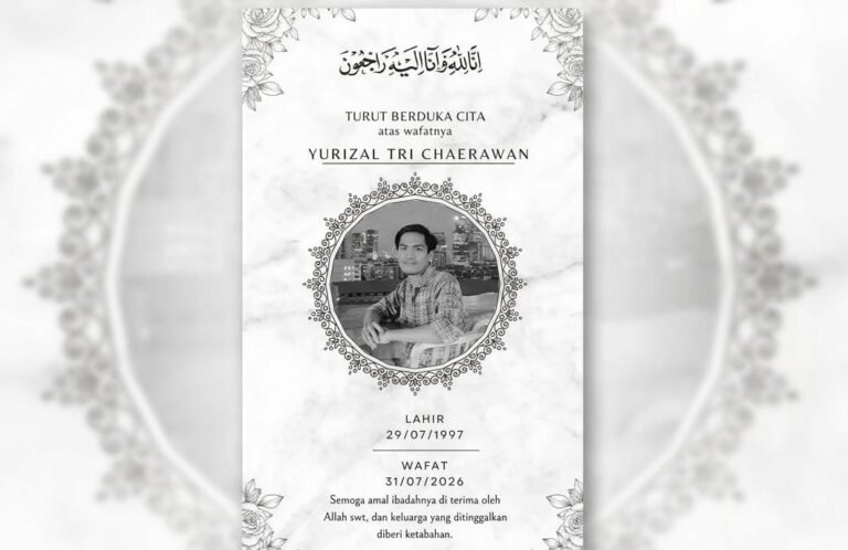 PASIEN BPJS MENINGGAL - Ucapan duka cita atas kabar meninggalnya Yurizal Tri Chaerawan. (ist)