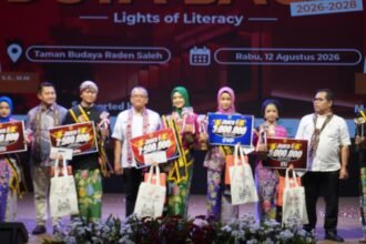 DUTA BACA--Duta Baca Semarang menerima penghargaan yang digelar dalam acara yang digekar di Gedung Taman Budaya Raden Saleh (TBRS), Rabu (12/8/2026). (ist)