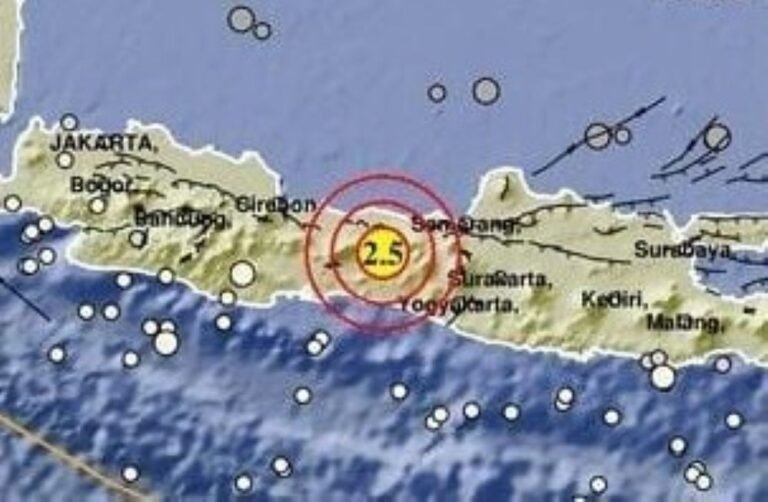 TITIK GEMPA--BMKG merilis titik lokasi gempa di Banjarnegara, Jateng. (ist)