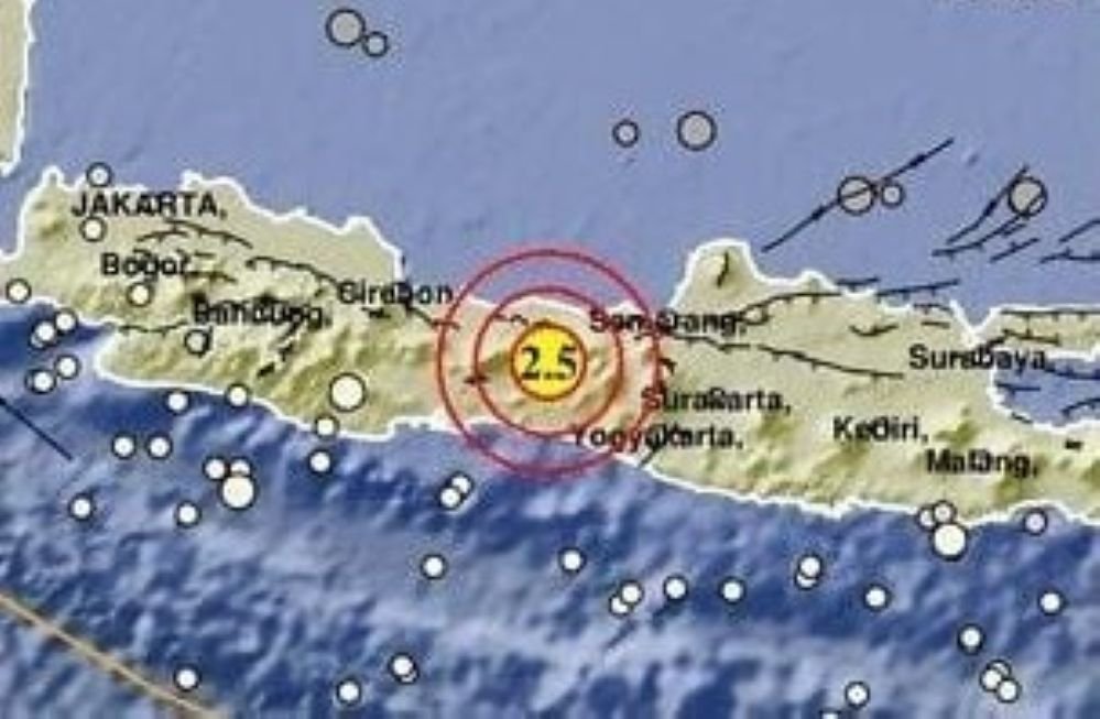 TITIK GEMPA--BMKG merilis titik lokasi gempa di Banjarnegara, Jateng. (ist)