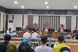 SIDANG KORUPSI--Sejumlah saksi dari unsur kepala desa memberi keterangan di sidang kasus korupsi Bupati Pati, Rabu (19/8/2026). (bae)