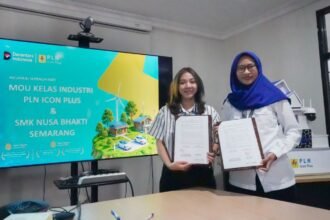 SEPAKAT KERJA SAMA - PLN Icon Plus SBU Regional Jawa Bagian Tengah memperluas sinergi dengan dunia pendidikan melalui kerja sama Kelas Industri bersama SMK Nusa Bhakti Semarang melalui penandatanganan Memorandum of Understanding (MoU) untuk Program Keahlian Teknik Jaringan Komputer dan Telekomunikasi (TJKT).