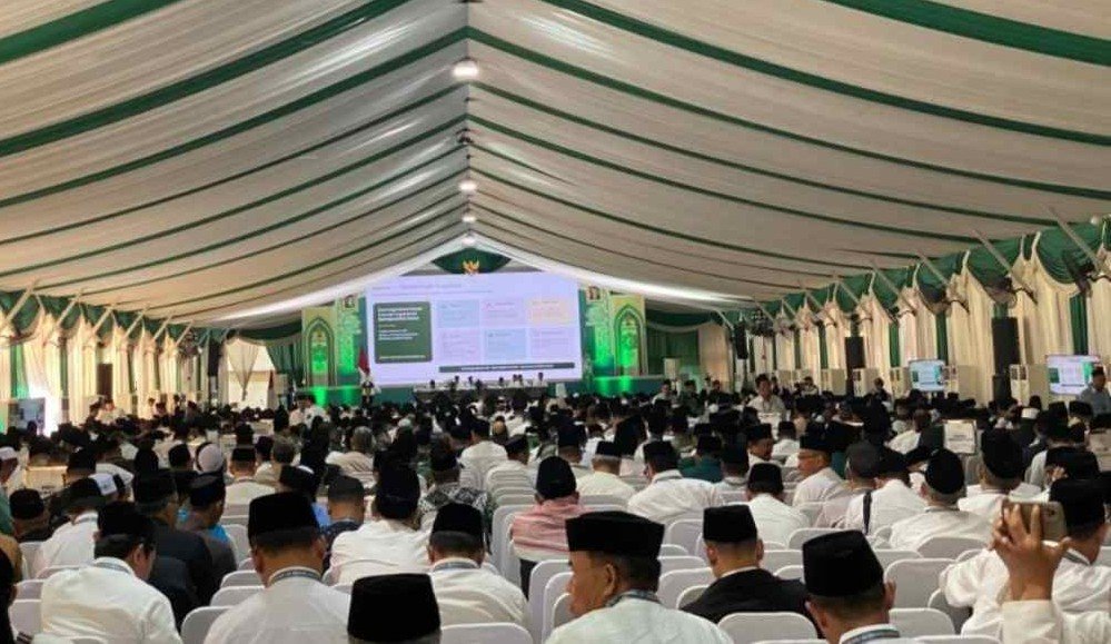Ilustrasi Muktamar ke-35 Nahdlatul Ulama (NU) di Ponpes Tambakberas, Jombang.