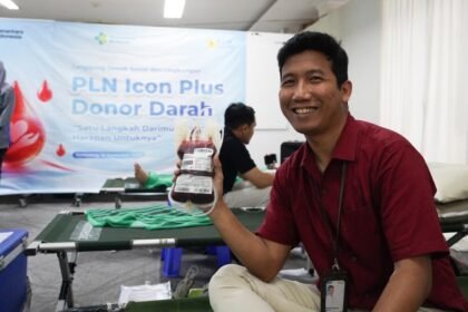 DONOR DARAH - PLN Icon Plus menggelar donor darah yang diikuti karyawan PLN Group dan masyarakat dengan tema “Satu Langkah Darimu, Sejuta Harapan Untuknya”. Donor darah digelar di Aula Kantor PLN Icon Plus SBU Regional Jawa Bagian Tengah, Semarang, Rabu (9/9/2026).