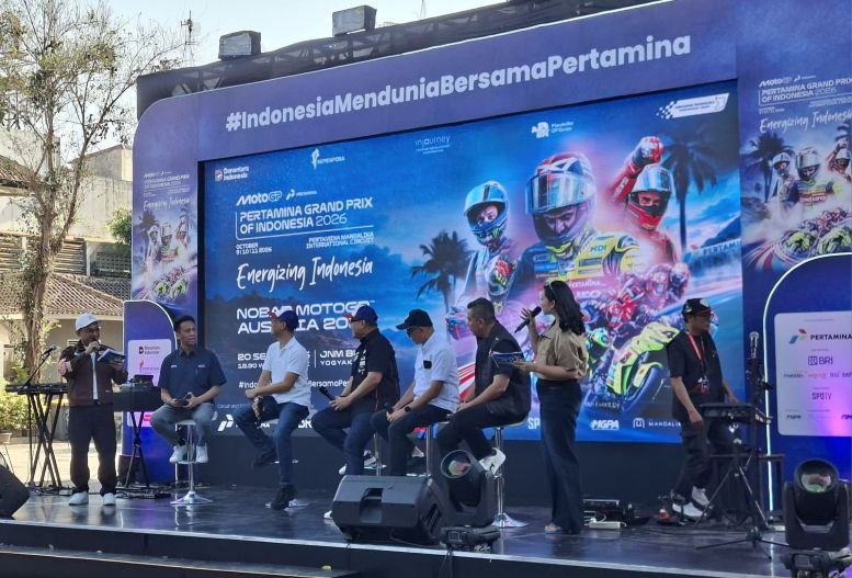 MENUJU GP MANDALIKA - Menjelang gelaran Pertamina Grand Prix of Indonesia 2026 di Pertamina Mandalika International Circuit, PT Pertamina (Persero) bersama InJourney Tourism Development Corporation (ITDC) menggelar Watch Party AustrianGP 2026 di JNM Bloc, Minggu (20/9/2026).