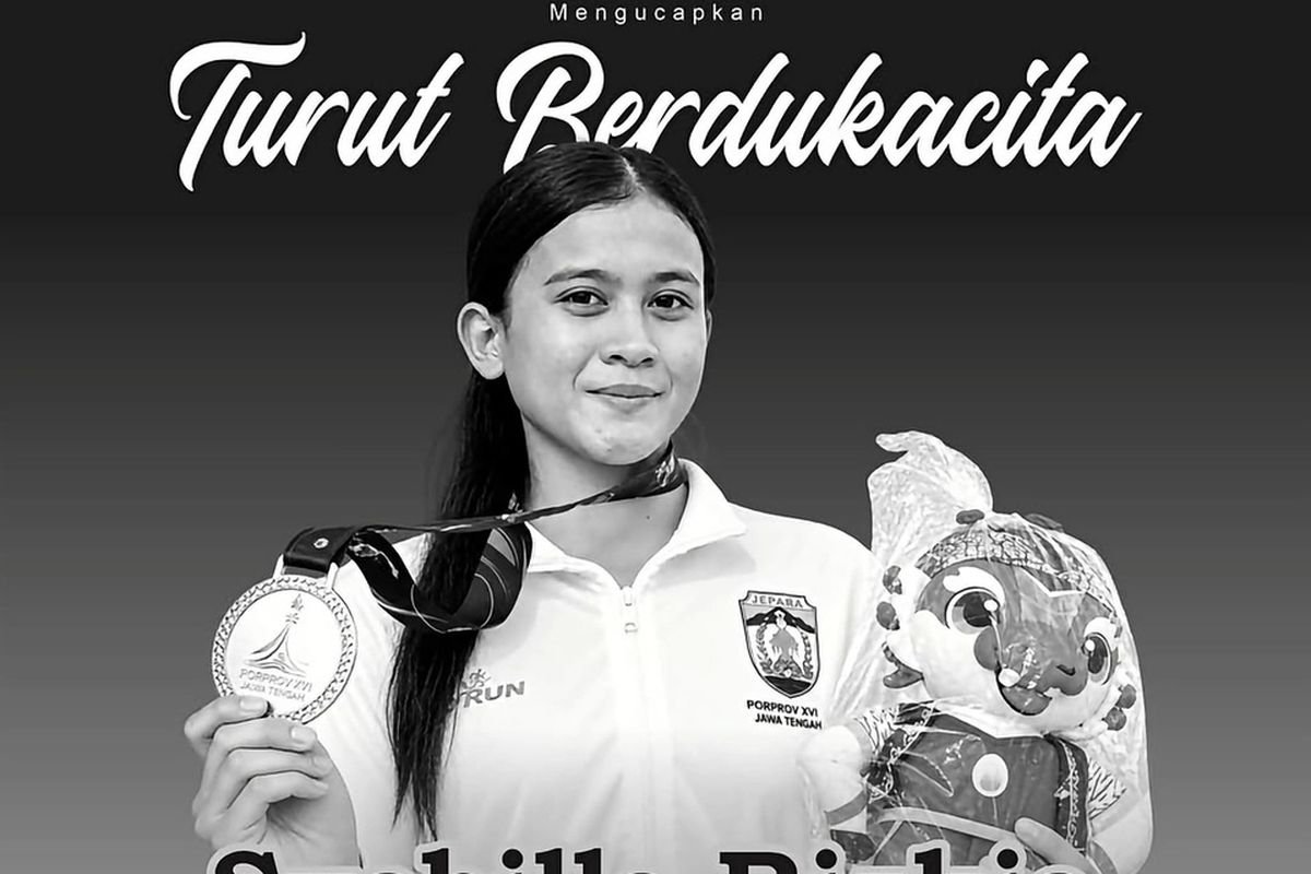 UCAPAN DUKA - Atlet selam asal Jepara, Syabilla Rizkia Putri Raharja, meninggal saat berlaga di ajang Pekan Olahraga Provinsi (Porprov) XVII Jawa Tengah 2026, di perairan Semarang Barat, Minggu (25/10/2026)..