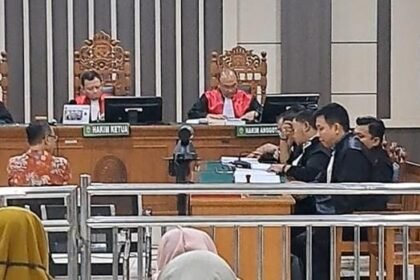 SIDANG KORUPSI: Bupati Pati nonaktif, Sudewo, menjalani sidang duplik di Pengadilan Tipikor Semarang, Jumat (9/10/2026). (bae)