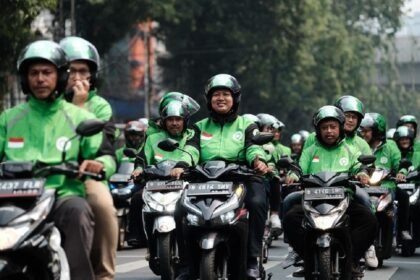 Ilustrasi pengemudi ojek online (ojol).
