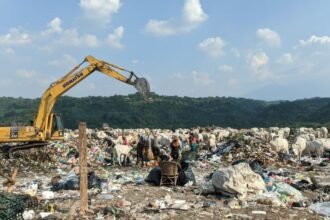 Ilustrasi pemulung mencari sampah yang masih mempunyai nilai ekonomis di tumpukan sampah Tempat Pembuangan Akhir (TPA).