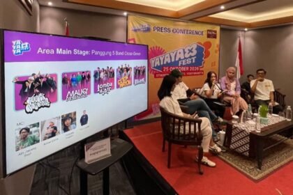 YAYAYA FEST 2026 - Konferensi pers konser musik inklusif dan ramah lingkungan YAYAYA FEST 2026. Konser yang digelar di Stadion Kridosono, Yogyakarta, ini akan menghadirkan berbagai genre musik.