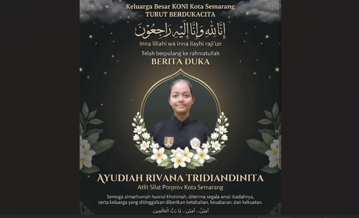 KABAR DUKA - Atlet pencak silat Kota Semarang, Ayudiah Rivana Tridiandinata, meninggal dunia pada Rabu (28/10/2026), setelah sempat menjalani operasi akibat cedera saat bertanding.